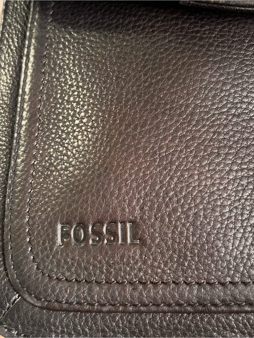 Fossil Vintage Leather black Mini Crossbody/Messenger Bag/Purse EUC - Picture 6 of 6